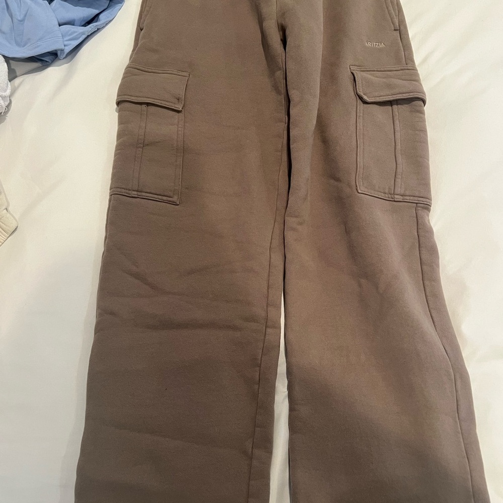 Aritzia Womens Cargo Sweatpants - Brown